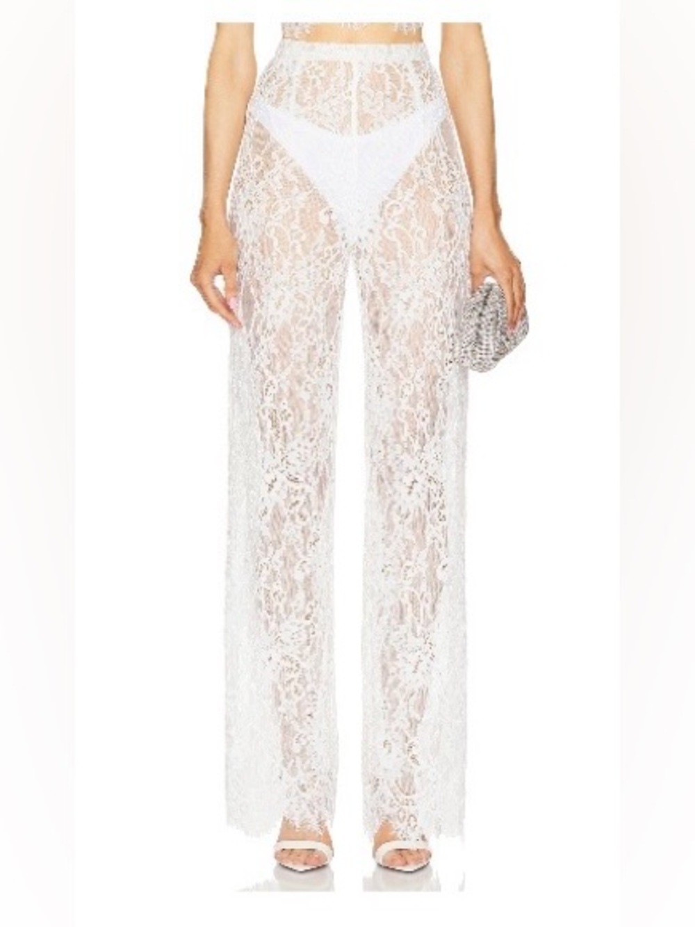 Bronx and Banco Capri Blanc Lace Pants - HEMMED
